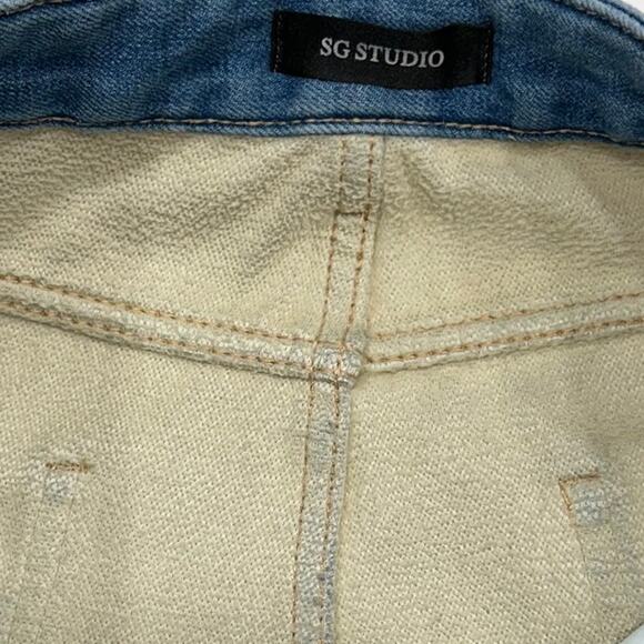 SG Studio Light Wash Wide Straight Leg Dad Jeans Size M - Picture 6 of 11